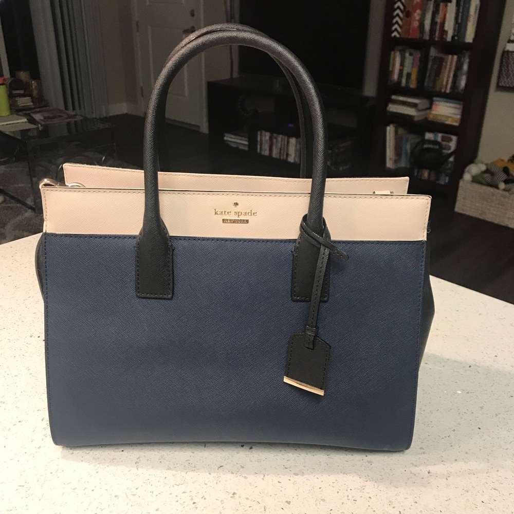 Kate Spade *NWOT* navy beige black shoulder bag